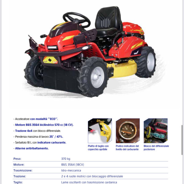 TRATTORINO RIDER CANYCOM CMX1810B 4X4